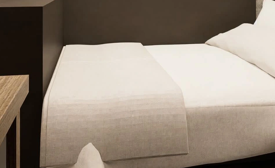 Linen, unbleached, material detail